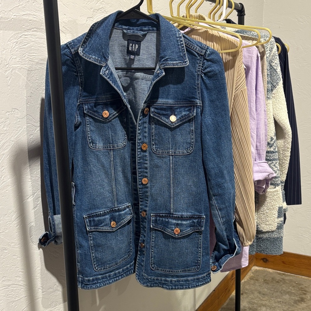 GAP Blue Denim Utility Jacket
